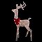 Northlight Lighted White Mesh Standing Buck Outdoor Christmas Decoration - 52" - Clear Lights